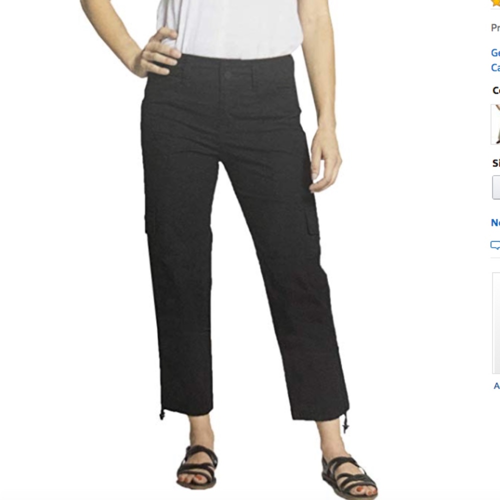 Blossom & Clover Ladies' Cargo Ankle Pants BLACK